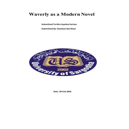 Waverley as a modern novel...18 2-2016