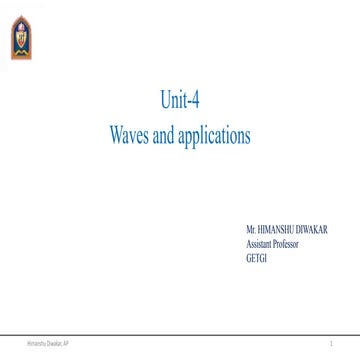 Waves and applications 4th 1