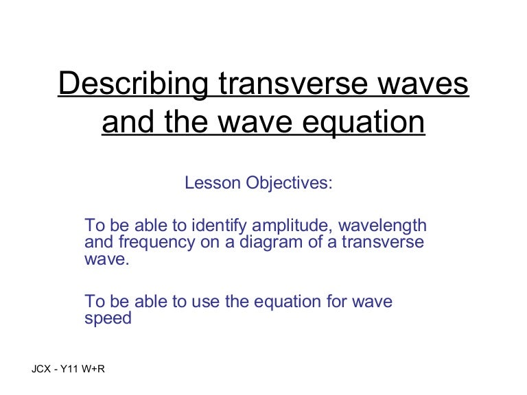 Waves lesson 2