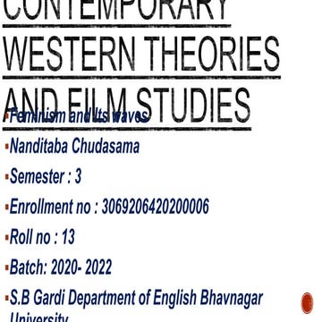  'Waves of feminism' .pptx sem 3