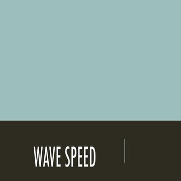 Wave speed lesson in science 7 and physics