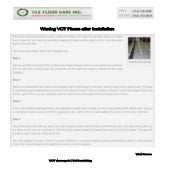 Waxing VCT Floors after Installation