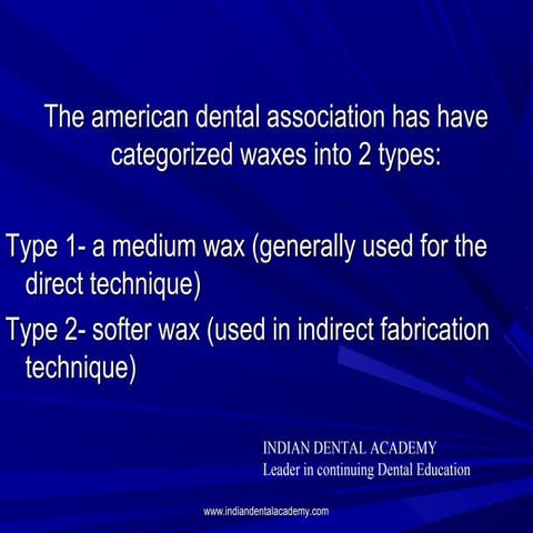 Waxup and investing / dental courses