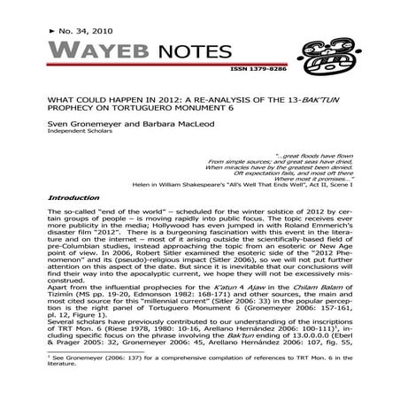 What could happen in 2012: A re-analysis of the 13-bak’tun prophecy on Tortug...