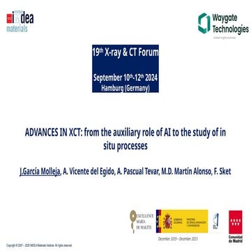 Advances in XCT: from the auxiliary role of AI to the study of in situ processes