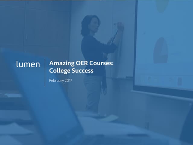 Amazing OER Courses: College Success