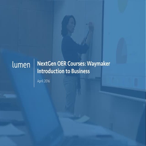 Waymaker Introduction to Business Overview 