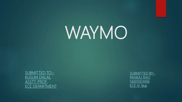 Waymo ppt