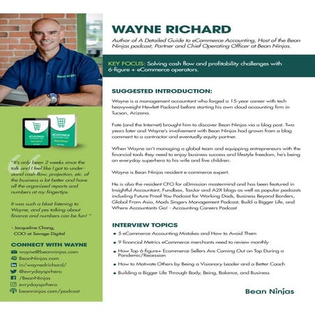 Wayne Richard 1-page Speaker bio | PDF