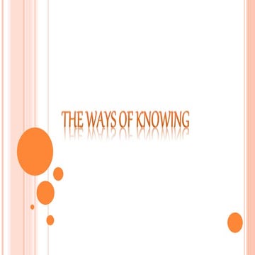 Ways of knowing (philosophy)