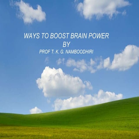 Ways To Boost Brain power