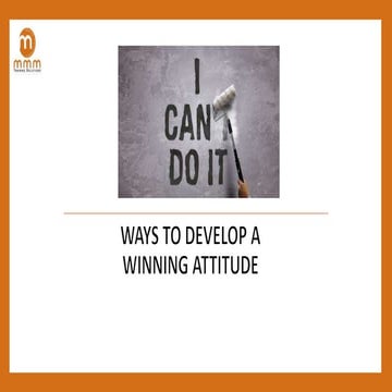 Ways to Develop a Winning Attitude
