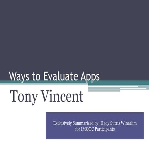 Vincent app checklist | PDF