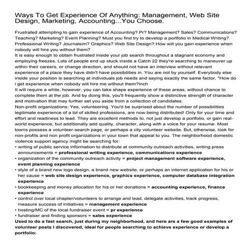 Volunteer social media strategist posting example | PDF
