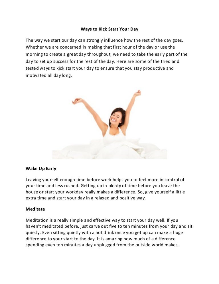 Ways to Kick Start Your Day