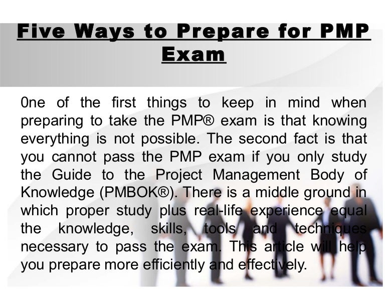 Five Ways to Prepare for PMP Certification Exam