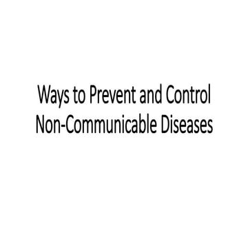 The Ways to Prevent and Control NCD.pptx