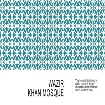 Wazir khan Mosque Lahore Pakistan