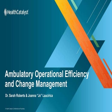 Unlock the Secrets to Optimizing Ambulatory Operations Efficiency and Change ...