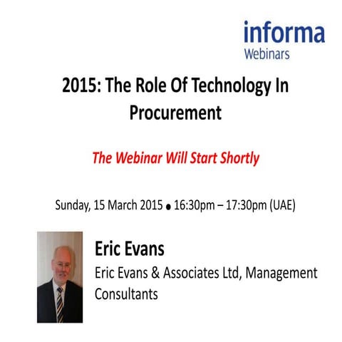 The role of technology in procurement