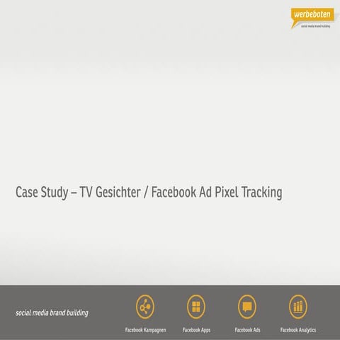 Werbeboten Case Study - TV Gesichter/Facebook Ad Pixel Tracking