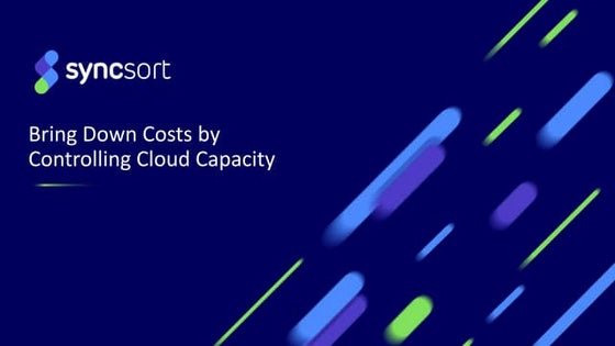 Bring Down Costs by Controlling Cloud Capacity 