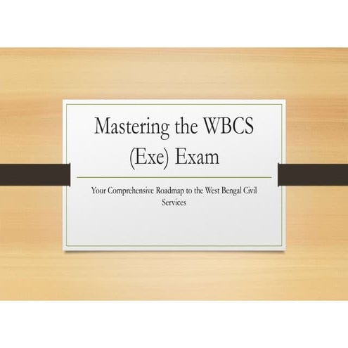 Mastering the WBCS (Exe) Exam: Your Complete Guide to West Bengal Civil ...