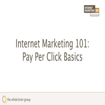 Internet Marketing 101: Pay Per Click Basics