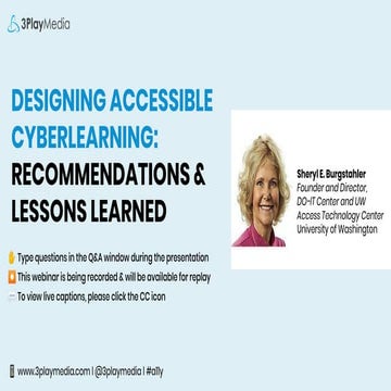 Designing Accessible Cyberlearning: Recommendations & Lessons Learned