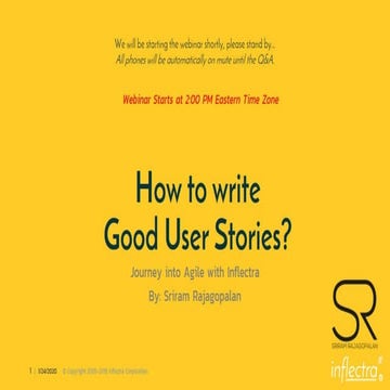 Writing Good User Stories
