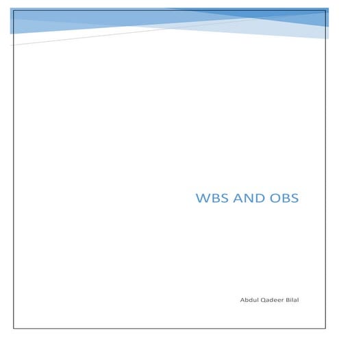 WBS and OBS