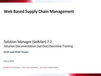 Solution Manager 7.2 Overview final