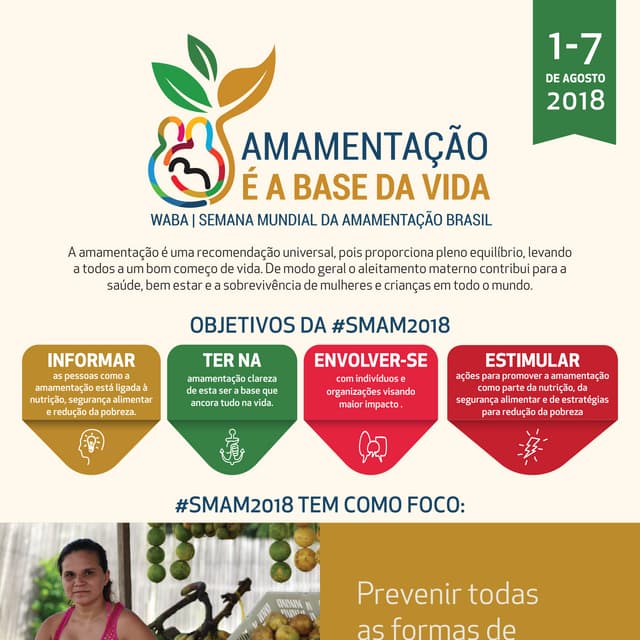 #SMAM 2018 - poster da WABA para a Semana Mundial de Aleitamento Materno 