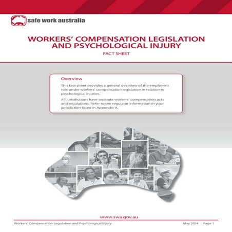 WORKERS’ COMPENSATION LEGISLATION AND PSYCHOLOGICAL INJURY FACT SHEET