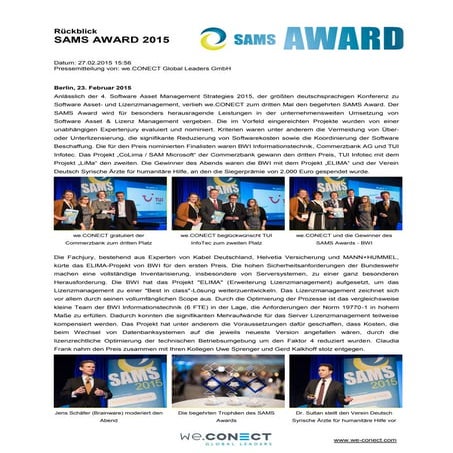 Review SAMS AWARD 2015