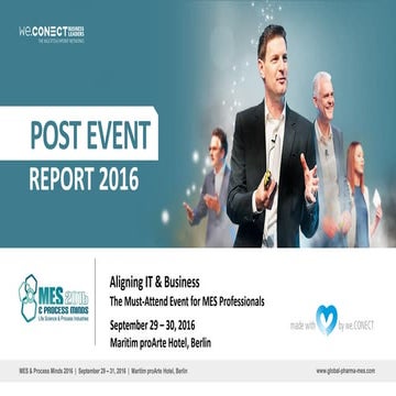 MES & Process Minds 2016 - Post Event Report