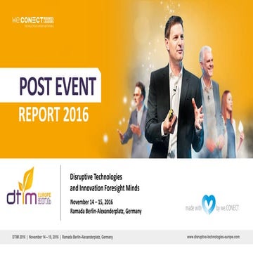 DTIM 2016 - Post Event Report