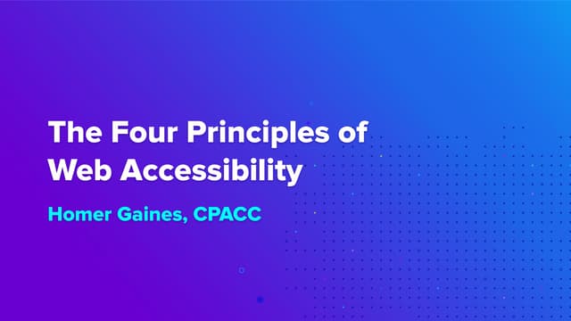 Four Principles of Accessibility UK Version 