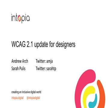 WCAG 2.1 update for designers