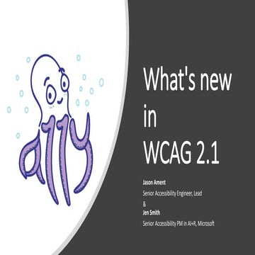 What's New in WCAG 2.1