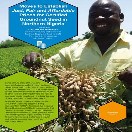 ICRISAT Research Program West and Central Africa 2016 Highlights- Moves to es...