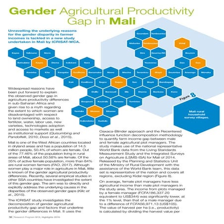 ICRISAT Research Program West and Central Africa 2016 Highlights- Gender agri...