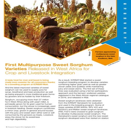 ICRISAT Research Program West and Central Africa 2016 Highlights- First Multi...