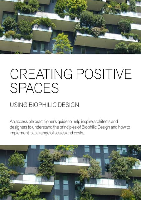 BIOPHILIC DESIGN PATTERNS Emerging Nature-Based Parameters for Health ...