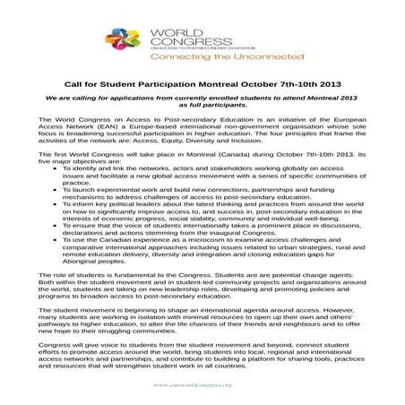 Wca students participationcall