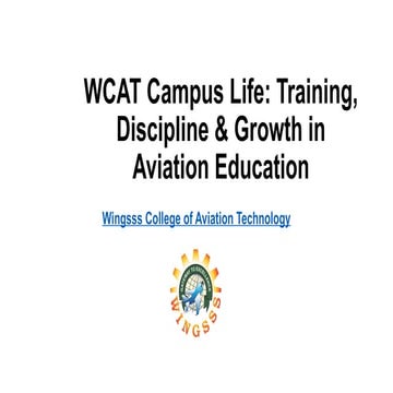 WCAT Campus Life: Training, Discipline & Growth in Aviation Education ...