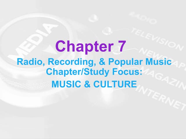 WCC-LUTHER COMM 101 Chapter 7-Music and Culture+Reflective Project #3 POWERPO...