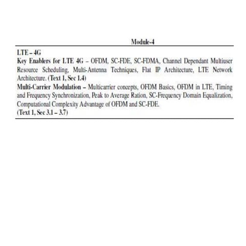 Wireless Communication fundamentals and 4G Technology