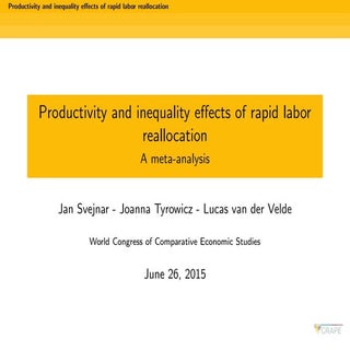 Wcces   reallocation, productivity ...