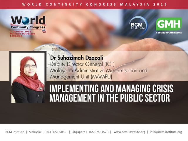 Navigating The Path To Bcm Excellence By Dr Suhazimah Dzazali Deputy